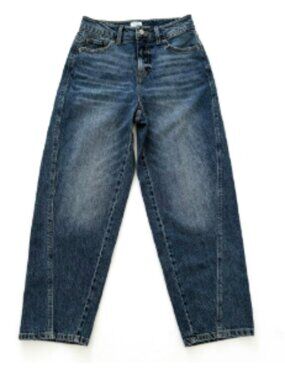 Time and Tru Women's High Rise Barrel Jeans 18